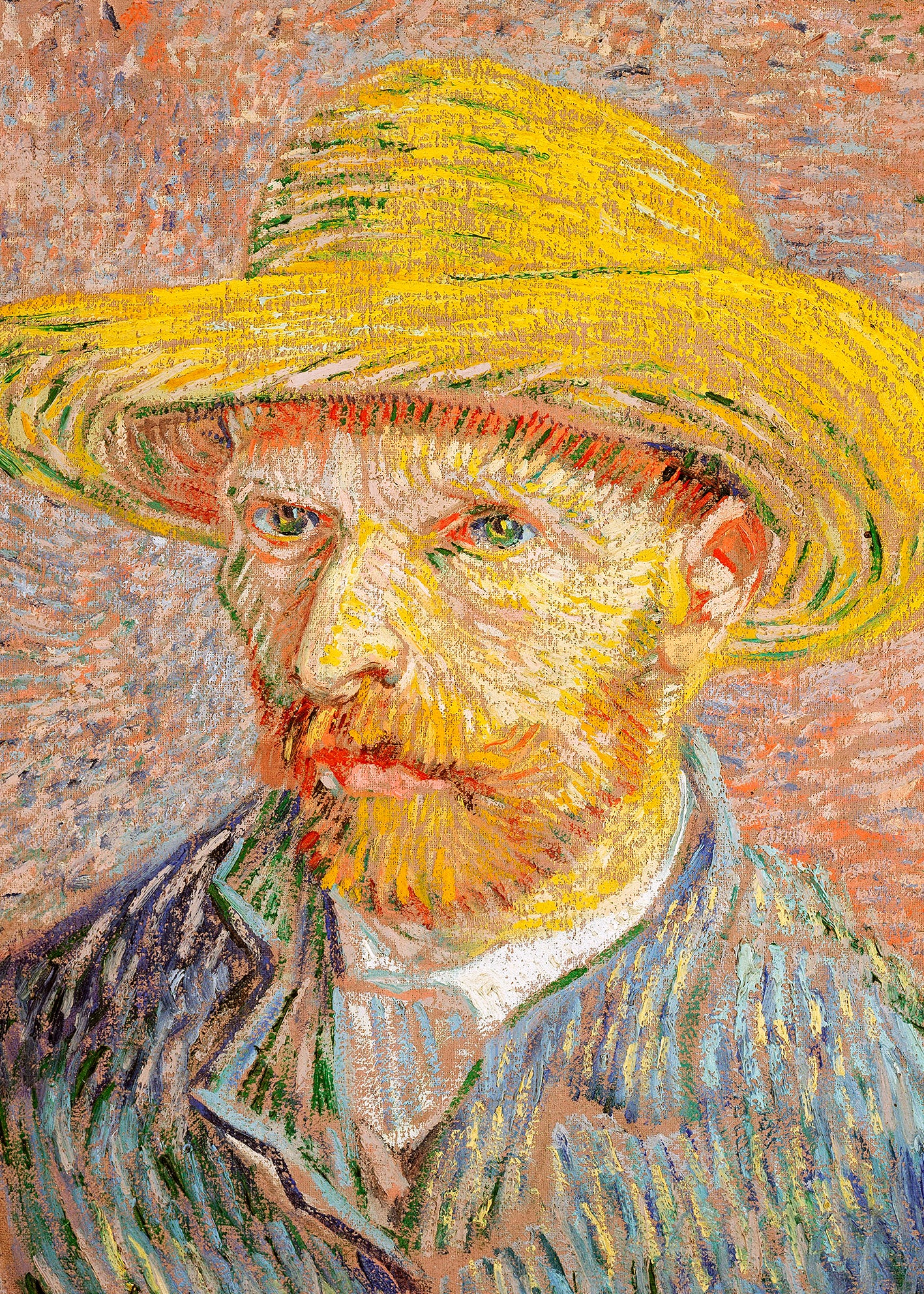 Ljuddämpande tavla - Self-Portrait with a Straw Hat