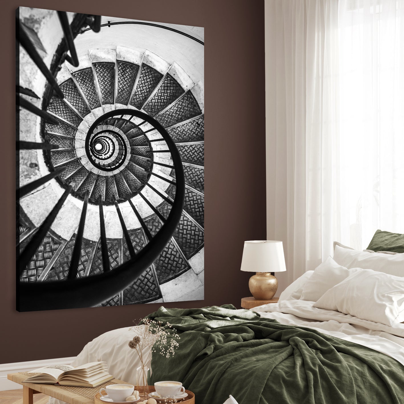 Ljuddämpande tavla - Spiral Staircase Art