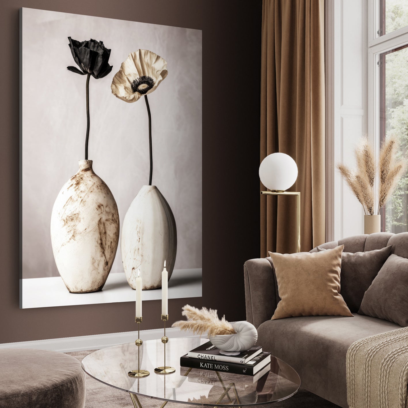 Ljuddämpande tavla - Minimalist Floral Decor