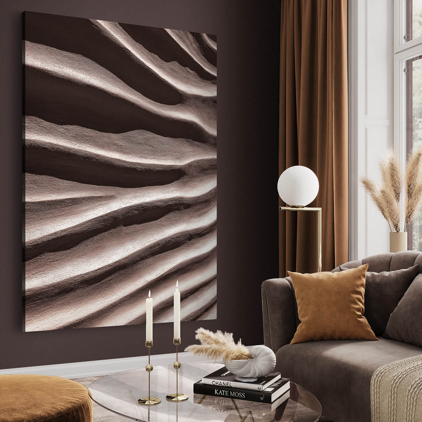 Canvastavla - Sand Texture (50x70)