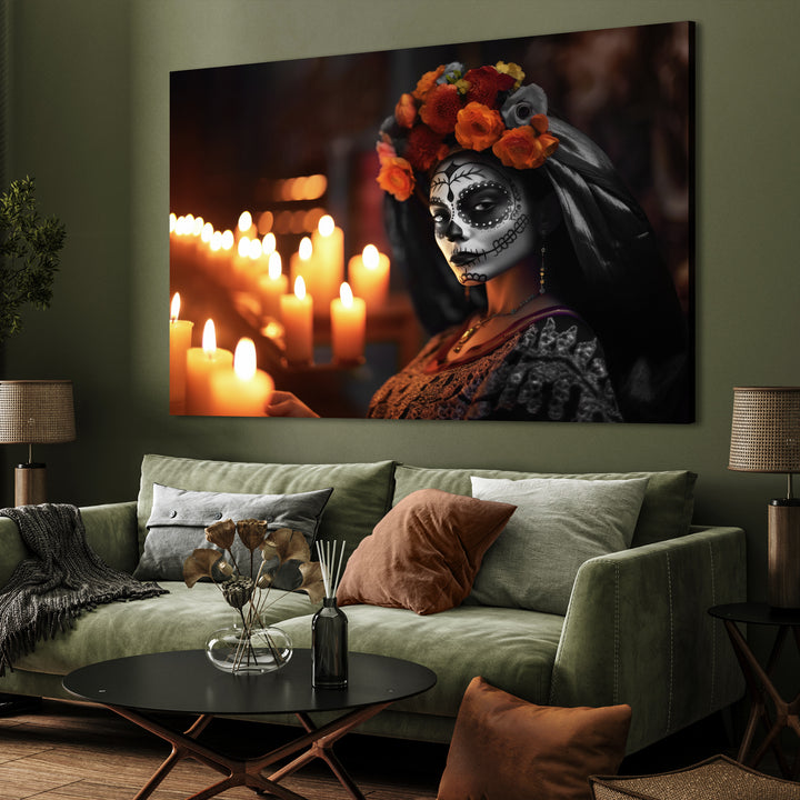 Ljuddämpande tavla - Skull and Petal