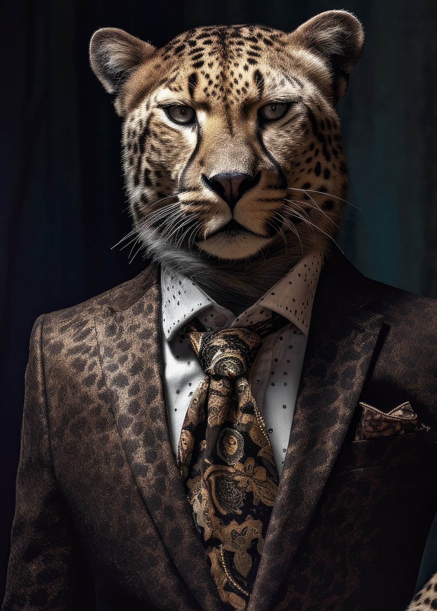 Ljuddämpande tavla - Leopard Man