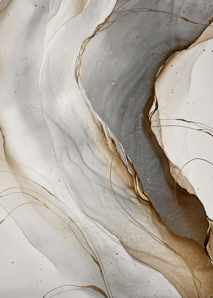 Ljuddämpande tavla - Golden Seams No1