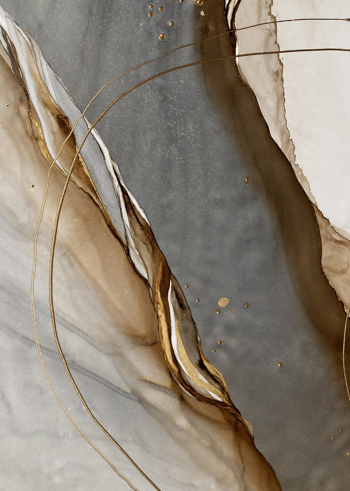 Ljuddämpande tavla - Golden Seams No1