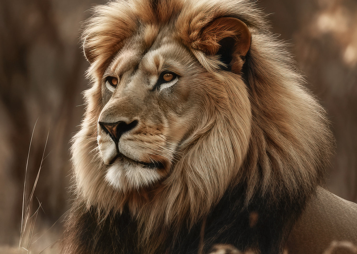 Ljuddämpande tavla - Regal Lion
