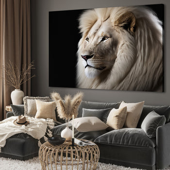 Ljuddämpande tavla - Beige Lion