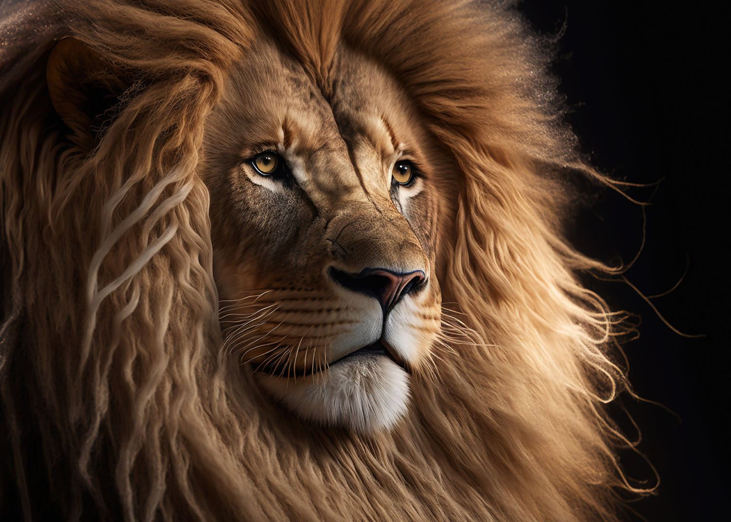Ljuddämpande tavla - Brown Lion