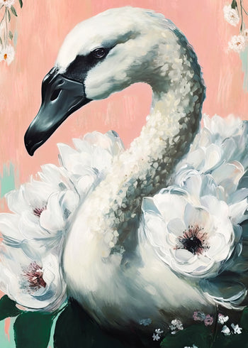 Ljuddämpande tavla - Swan Elegance
