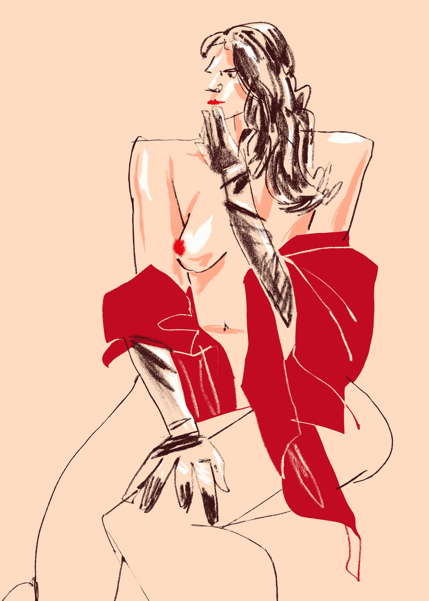 Ljuddämpande tavla - Scarlet Muse