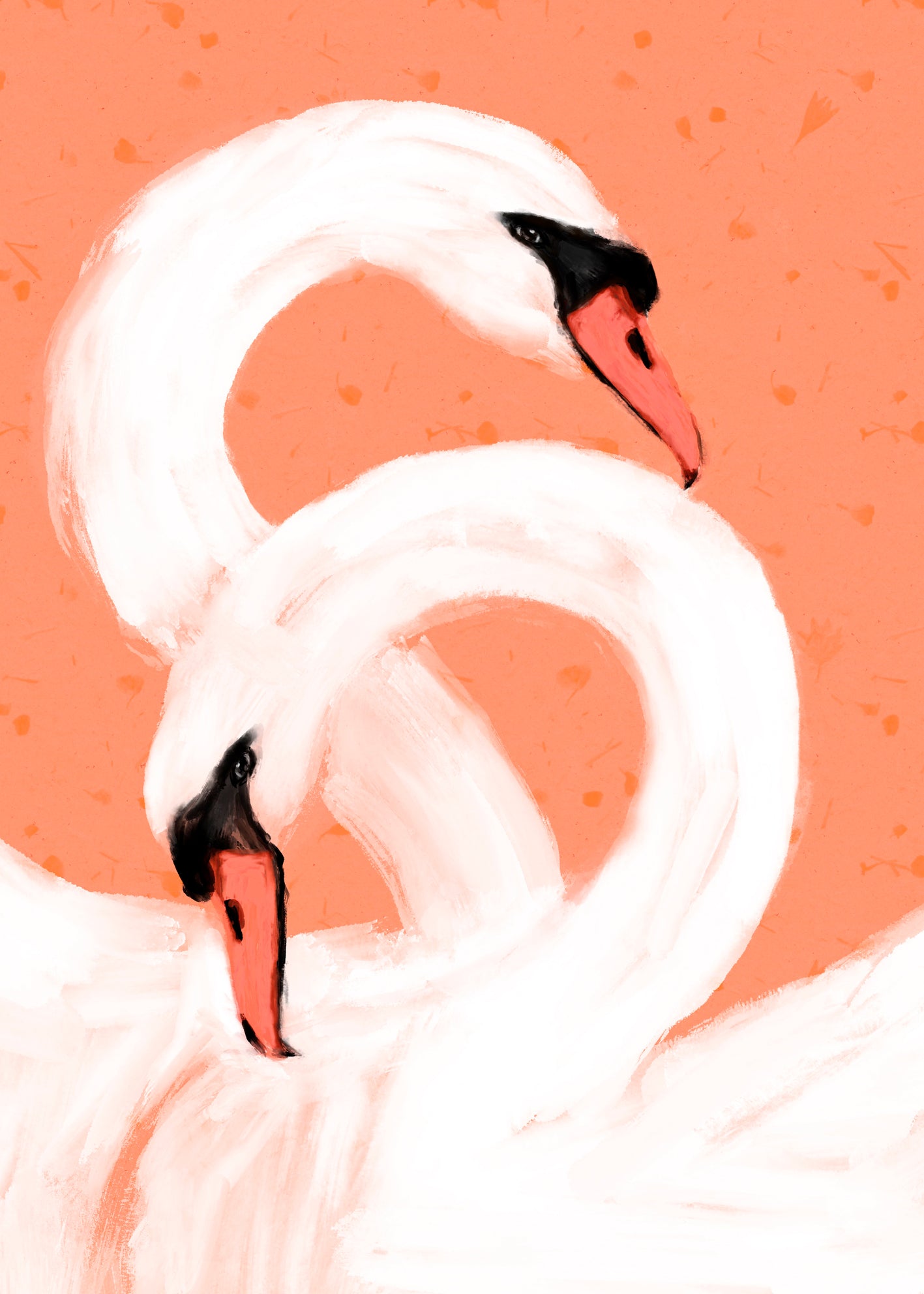Ljuddämpande tavla - Swan Embrace