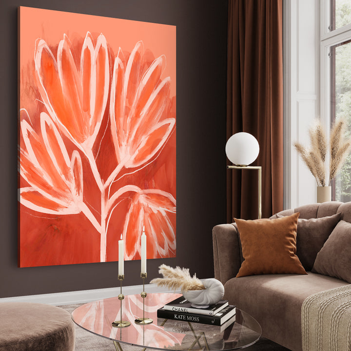 Ljuddämpande tavla - Terracotta Bloom