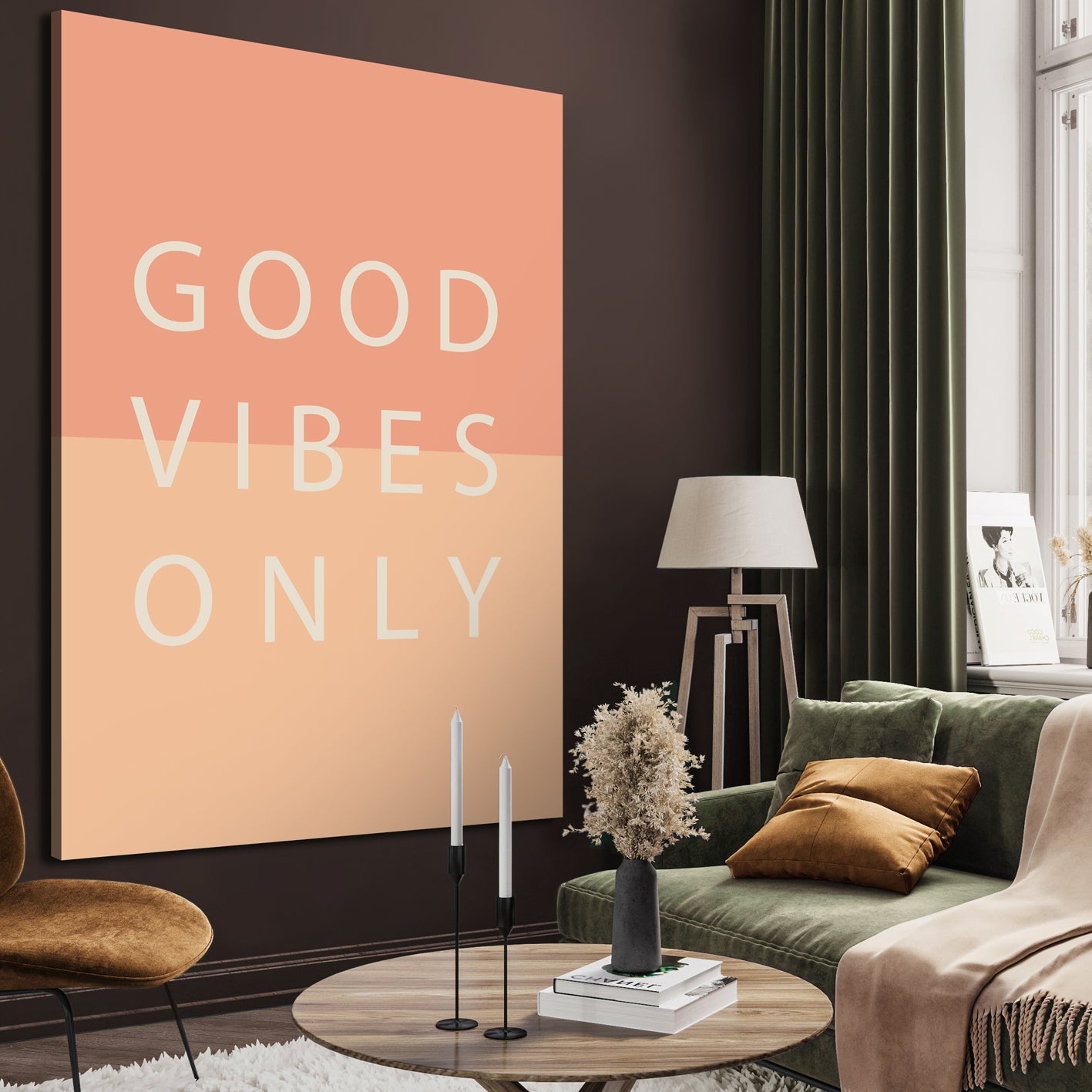 Ljuddämpande tavla - Good Vibes Only