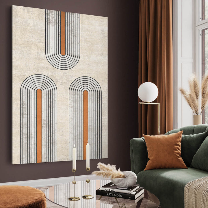 Canvastavla - Orange Geometric (50x70)
