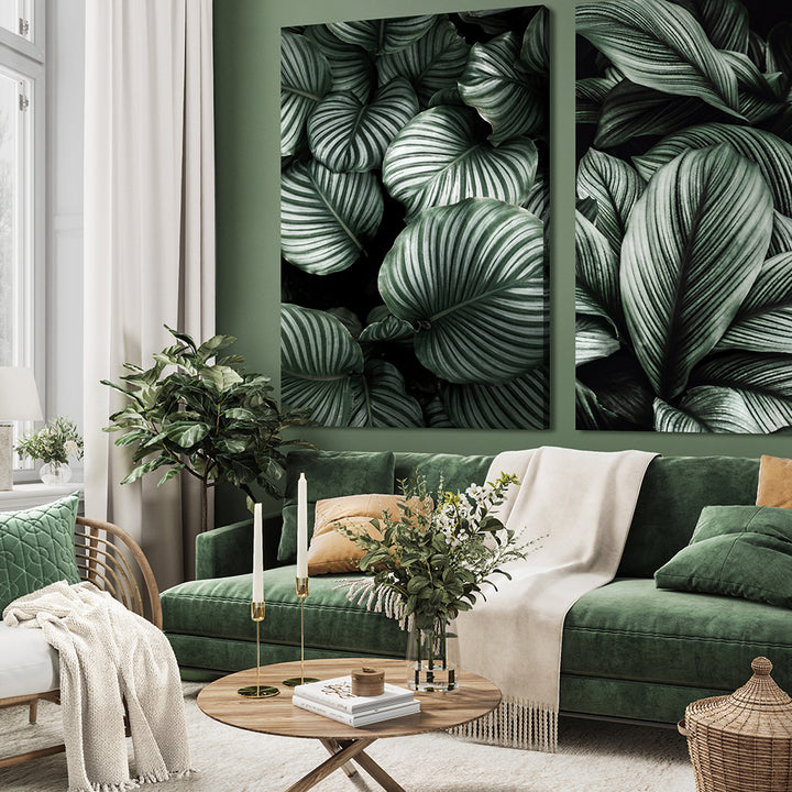 Ljuddämpande tavla - Green Leavs