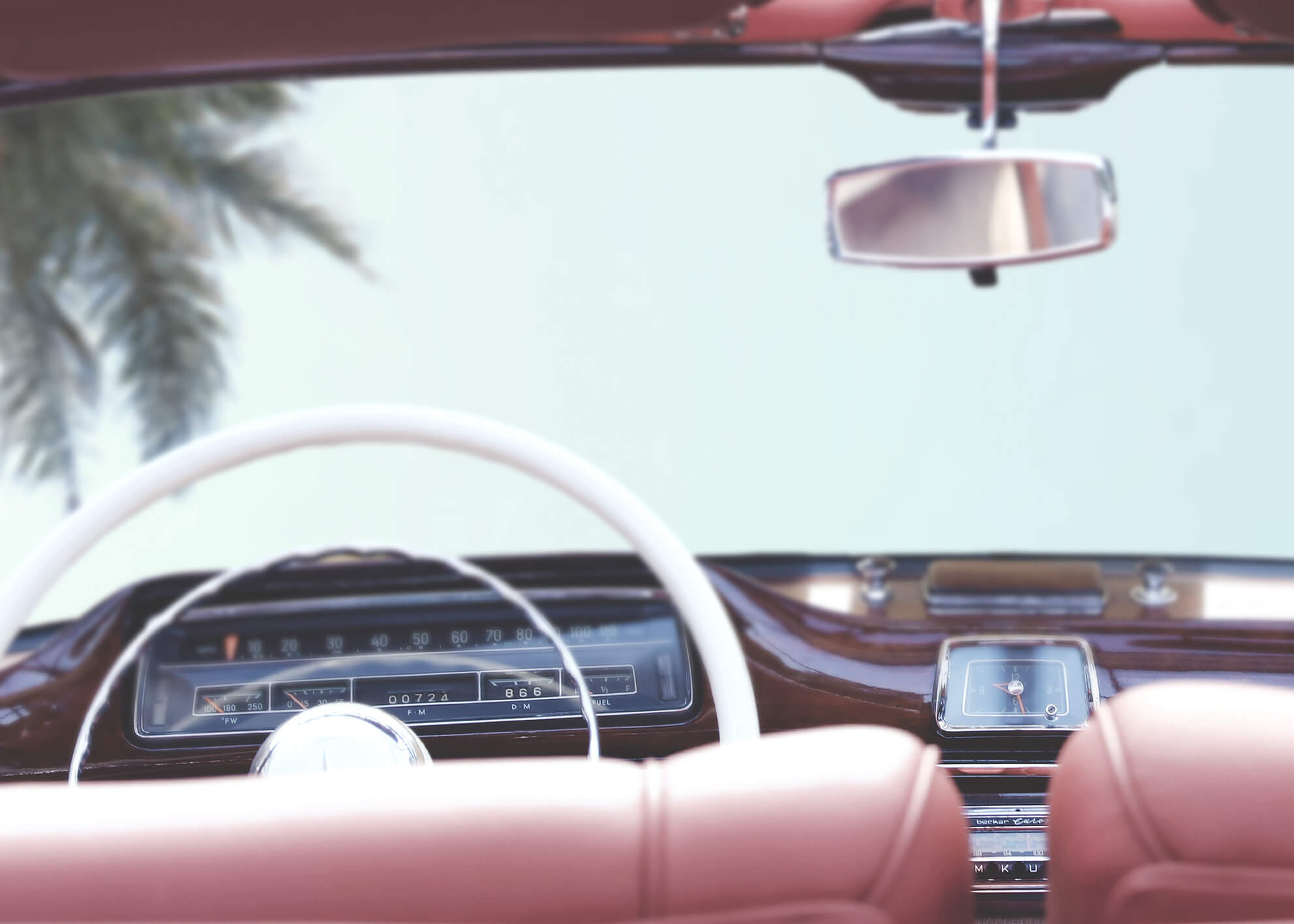Canvastavla - Vintage car beach