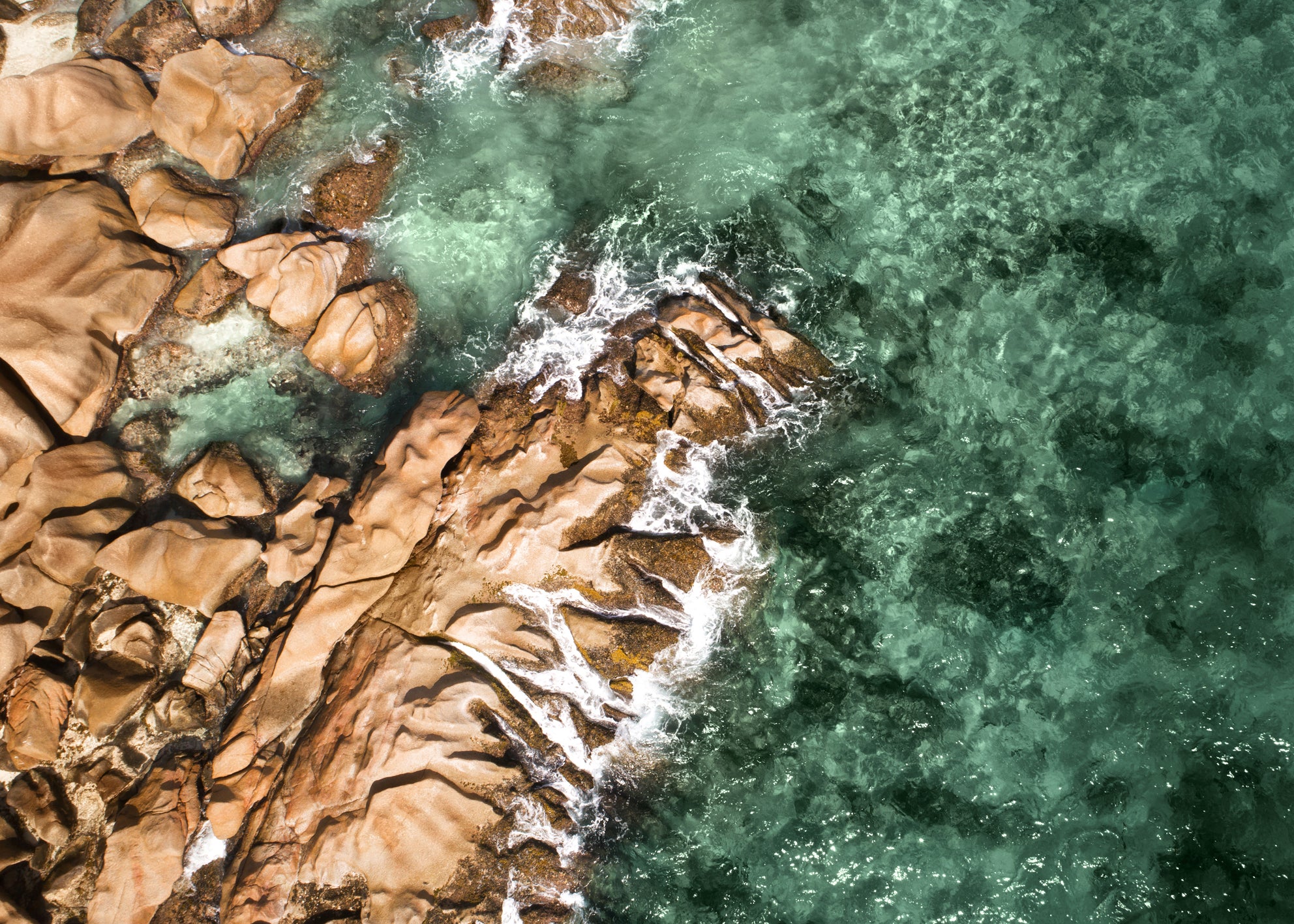 Canvastavla - Waves and Rocks (50X70)
