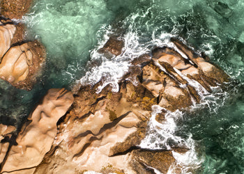 Canvastavla - Waves and Rocks (50X70)