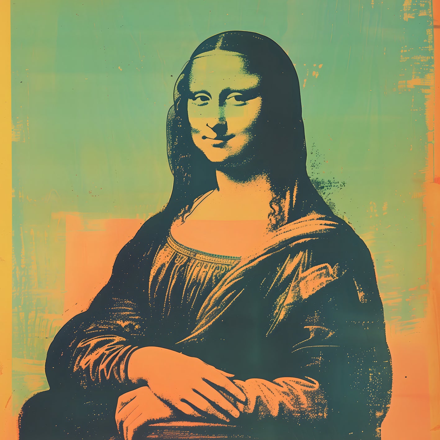 Ljuddämpande tavla - Neon Mona