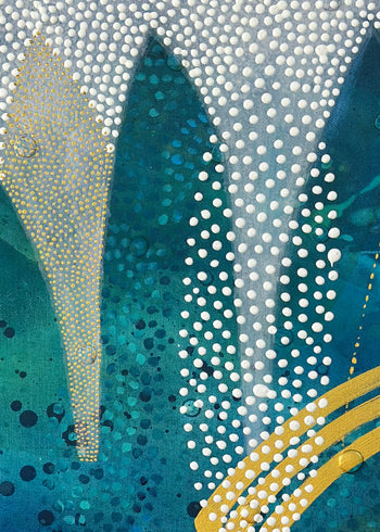 Ljuddämpande tavla - Azure Flora