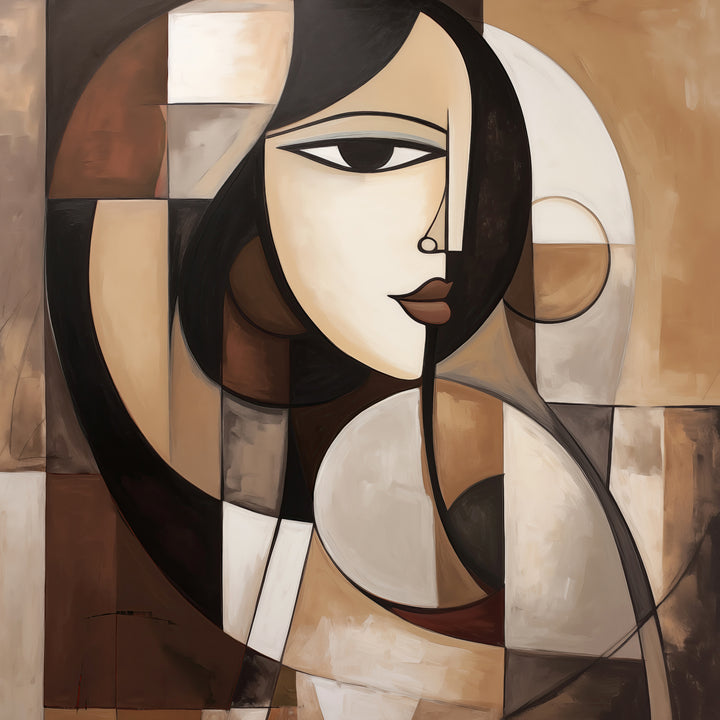 Canvastavla - Geometric Gaze (50x50)