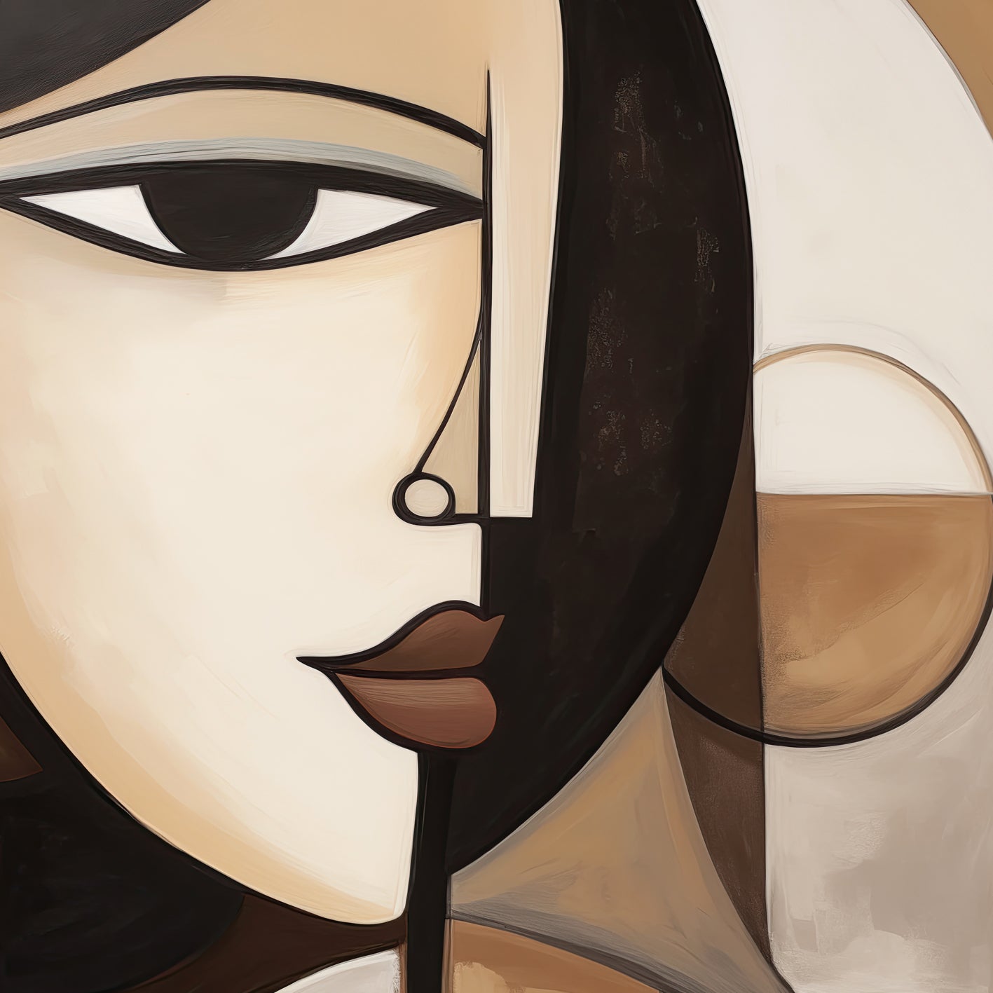 Canvastavla - Geometric Gaze (50x50)