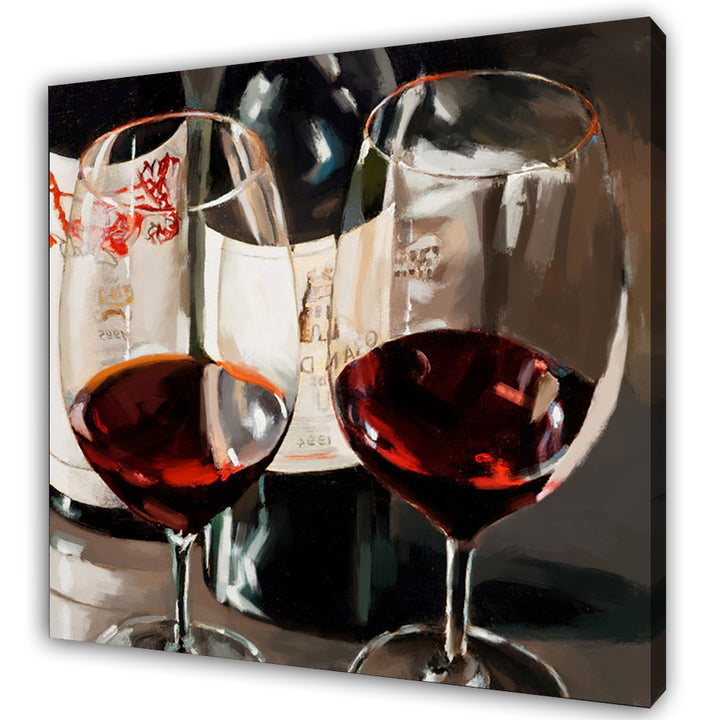 Oljemålning - Red wine