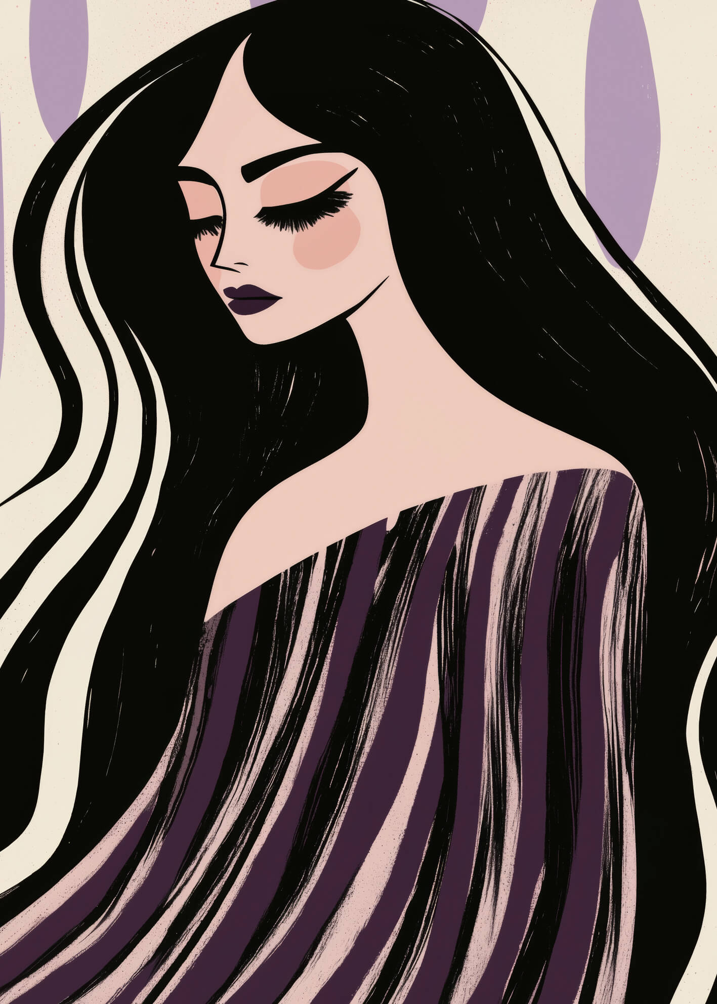 Ljuddämpande tavla - Violet Reverie
