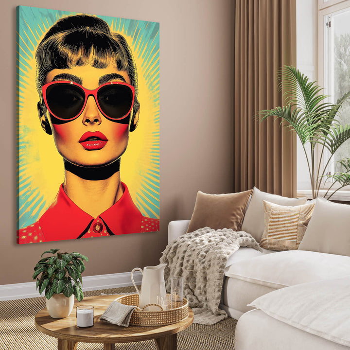 Ljuddämpande tavla - Pop Art Audrey