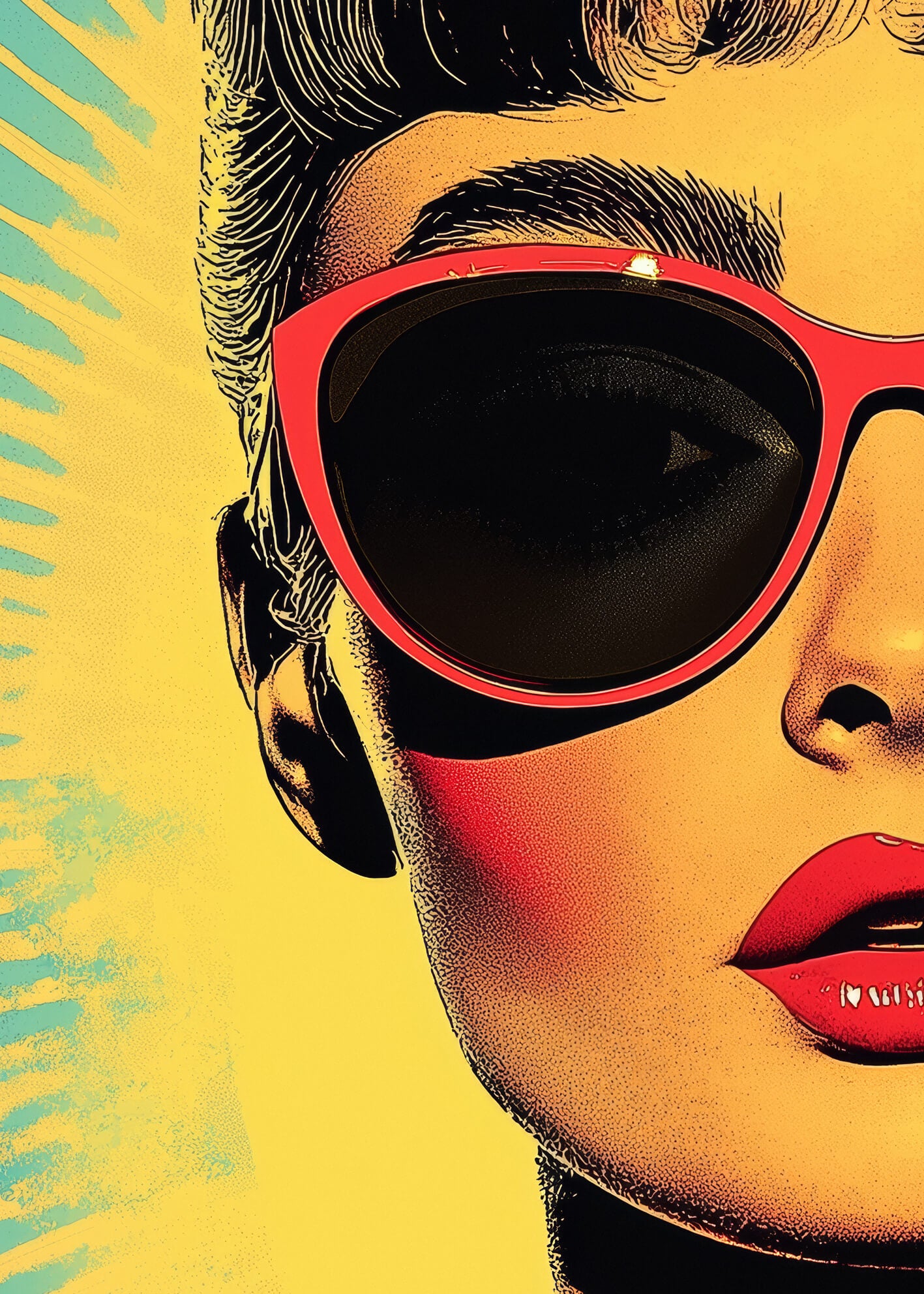Ljuddämpande tavla - Pop Art Audrey