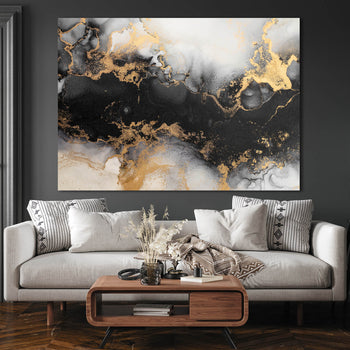 Canvastavla - Smoke marble (120x180)