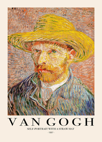 Ljuddämpande tavla - Self-Portrait with a Straw Hat