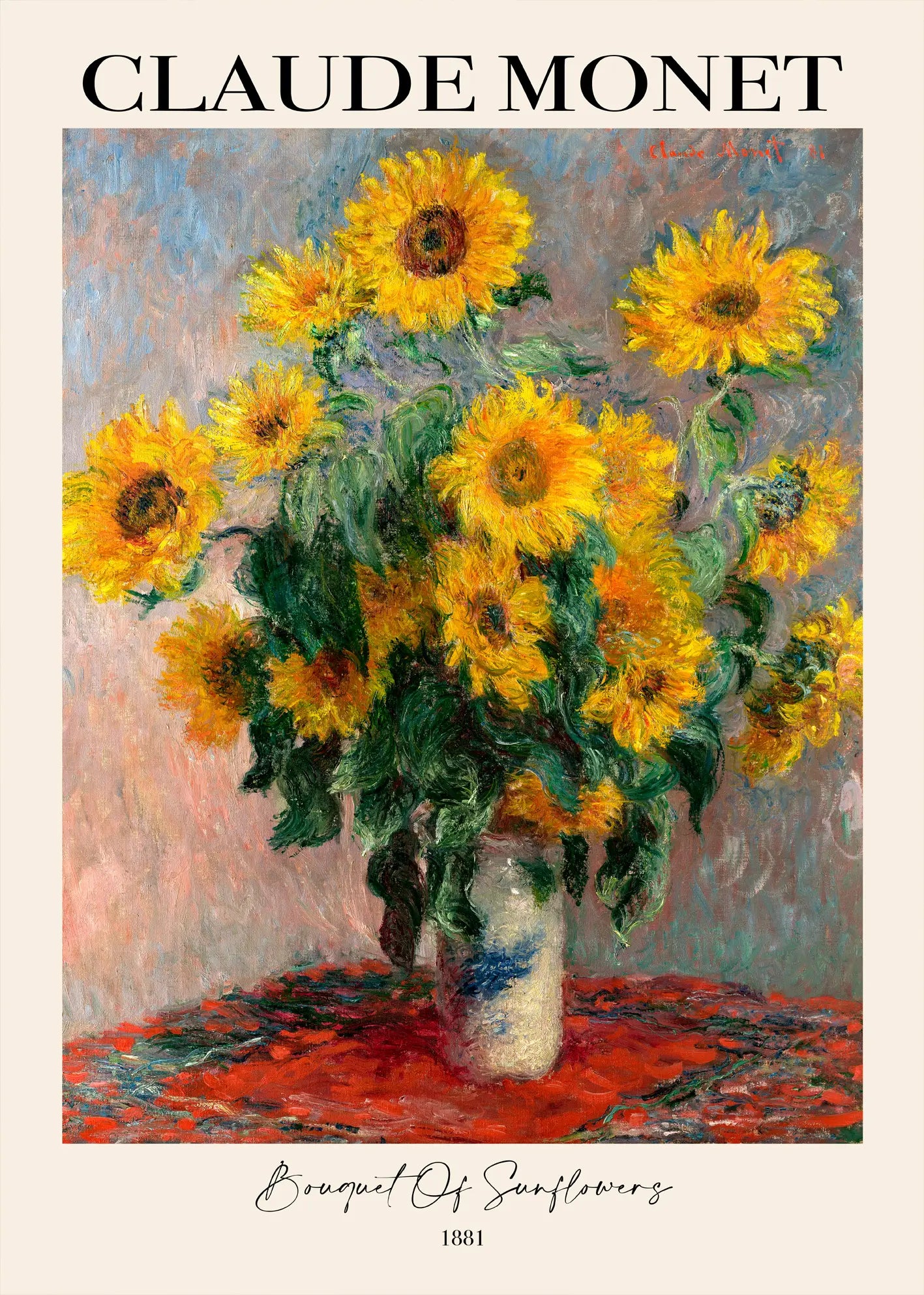 Ljuddämpande tavla - Bouquet of Sunflowers