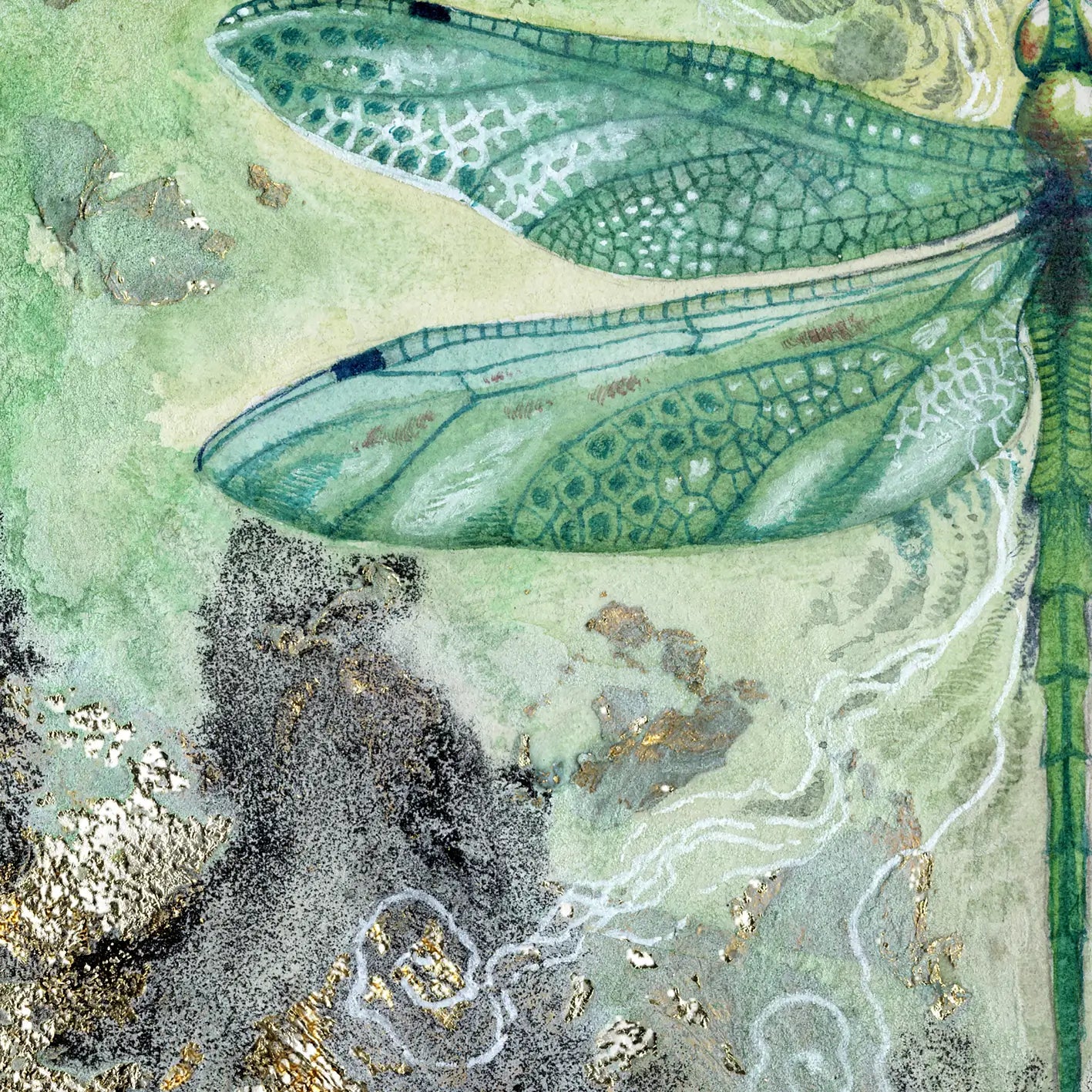 Ljuddämpande tavla - Emerald Serenity