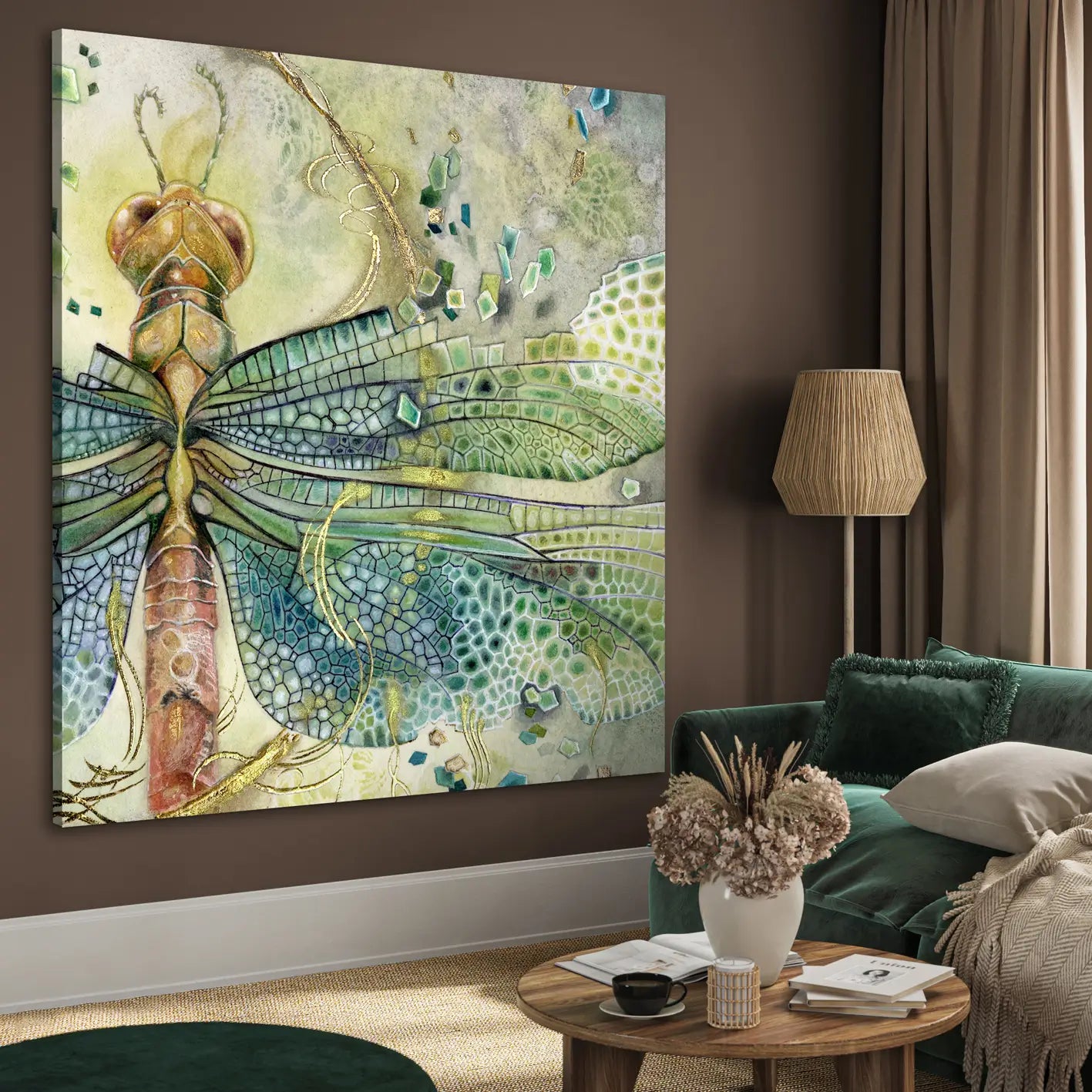 Ljuddämpande tavla - Mosaic Wings