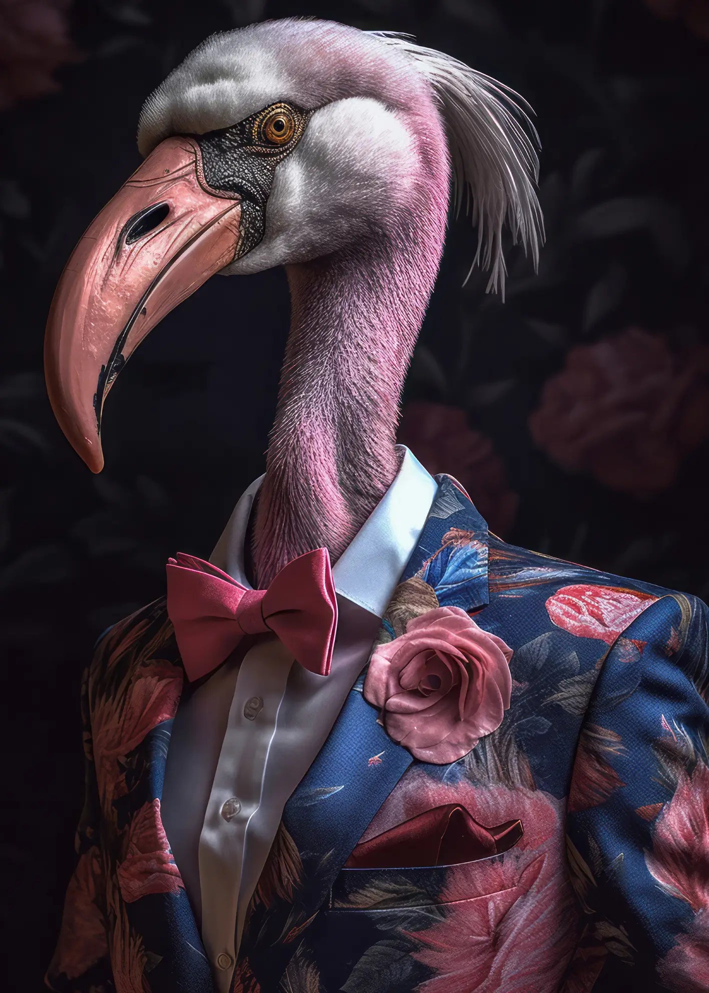 Ljuddämpande tavla - Flamingo Chic
