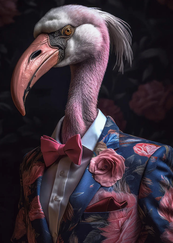 Ljuddämpande tavla - Flamingo Chic