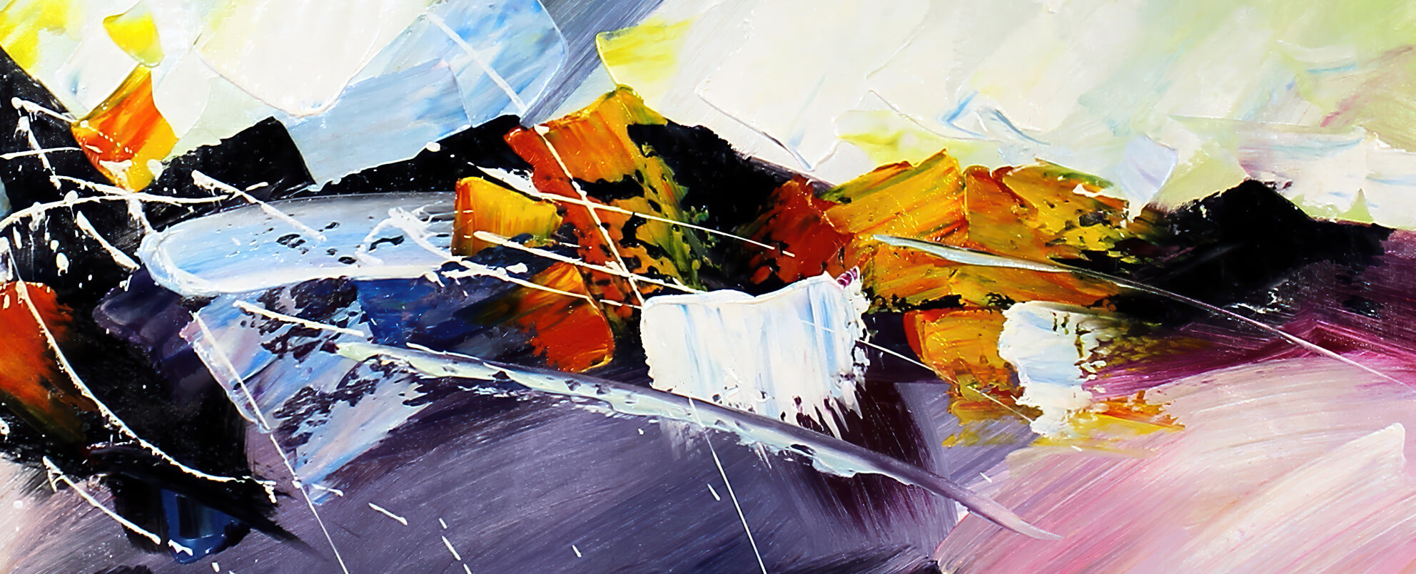 Abstrakt Oljemålning - Amelia (50X150)