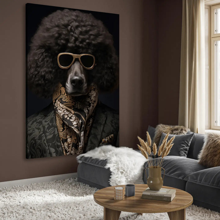 Ljuddämpande tavla - Poodle Chic