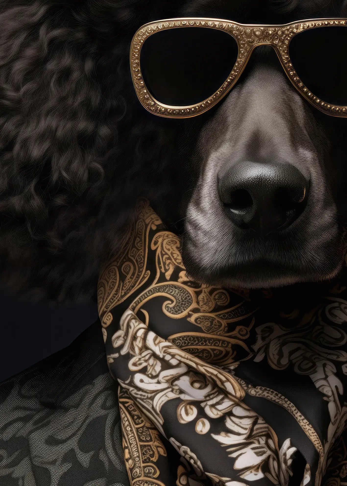 Ljuddämpande tavla - Poodle Chic