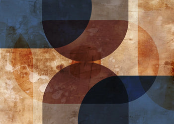 Ljuddämpande tavla - Rust & Indigo Geometry