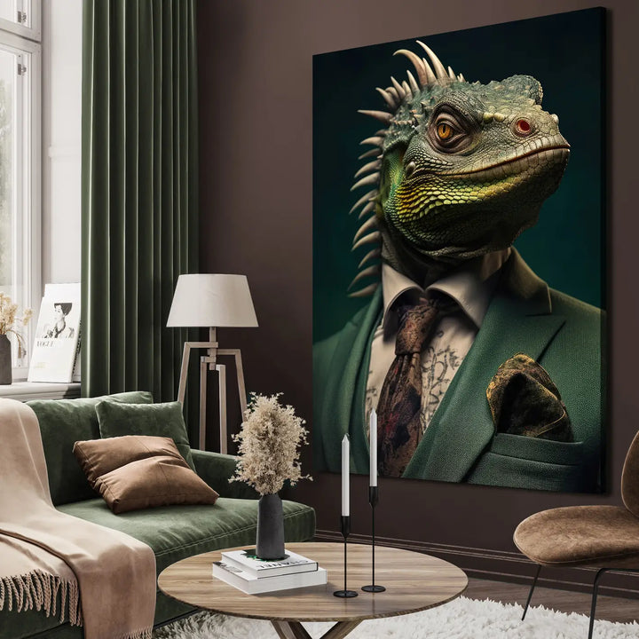 Ljuddämpande tavla - Lizard in Luxury