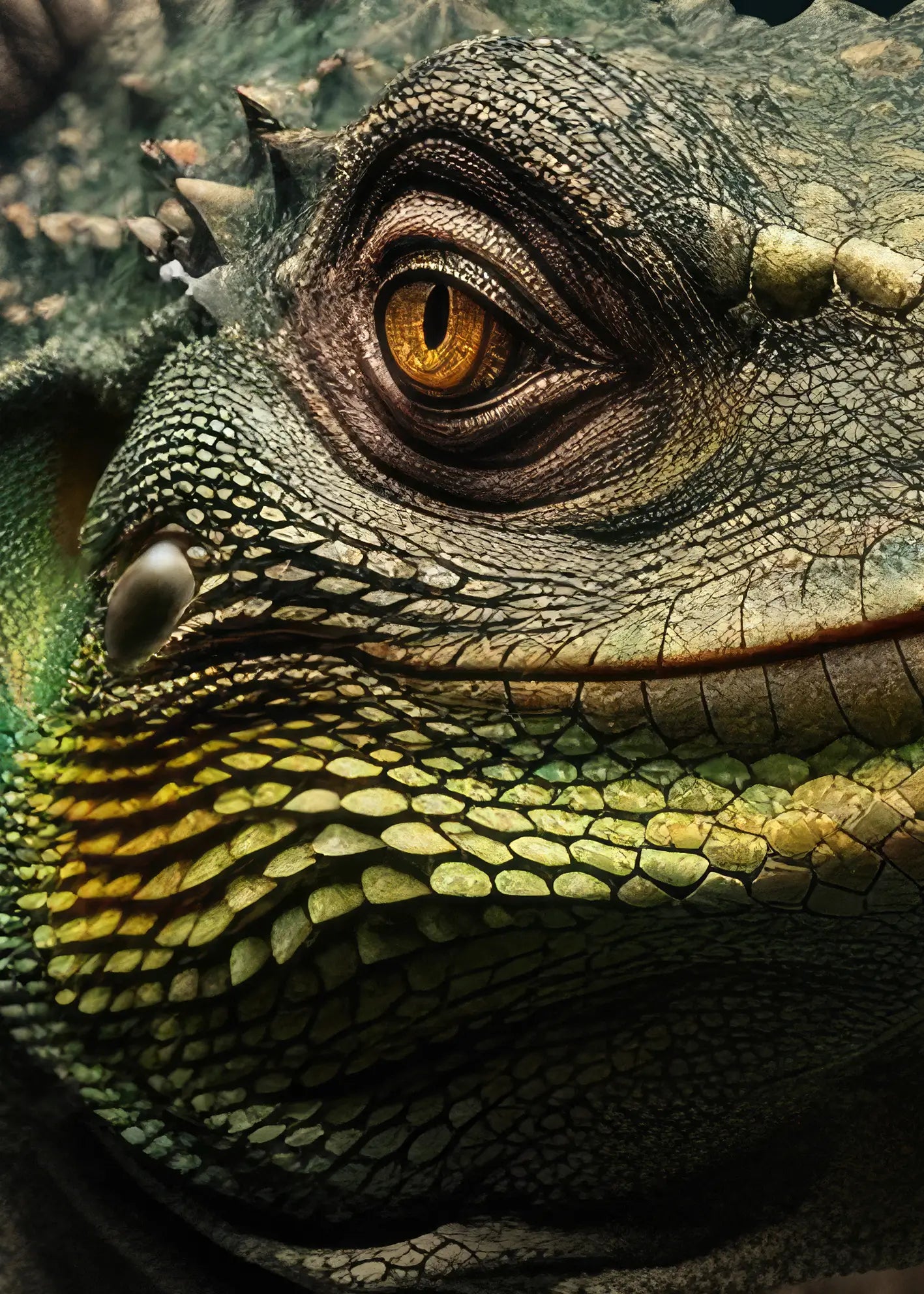 Ljuddämpande tavla - Lizard in Luxury