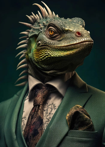 Ljuddämpande tavla - Lizard in Luxury