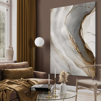 Canvastavla - Golden Seams No1 (80x120)