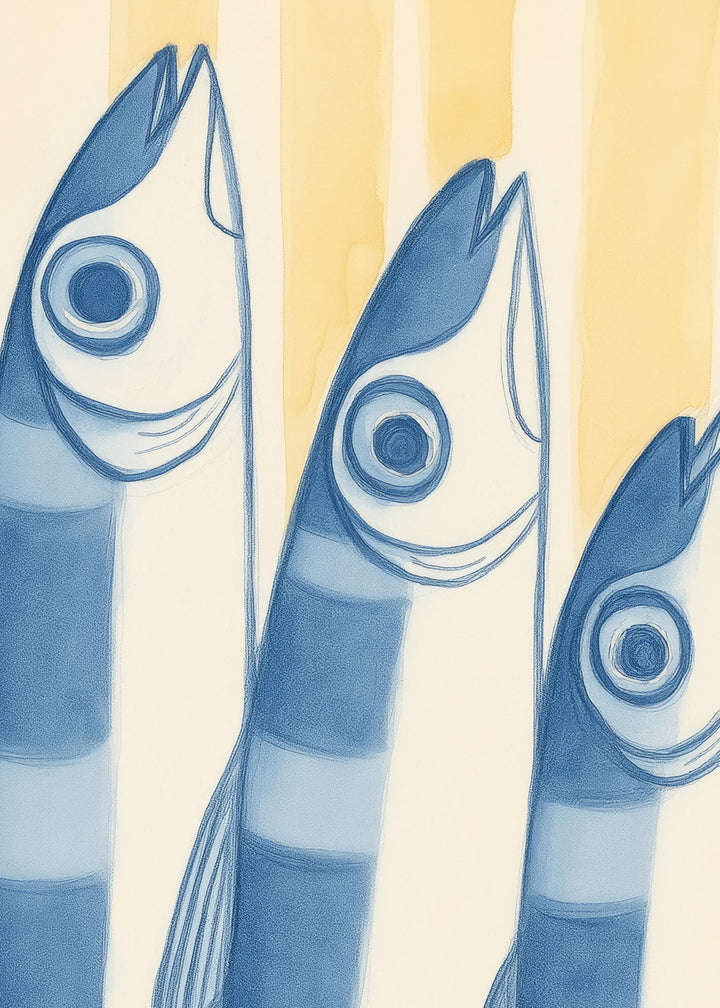 Ljuddämpande tavla - Striped Sardines