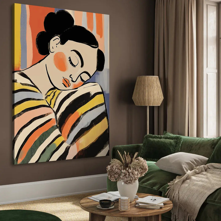 Ljuddämpande tavla - Striped Serenity