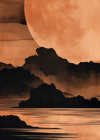 Ljuddämpande tavla - Moonlit Horizon