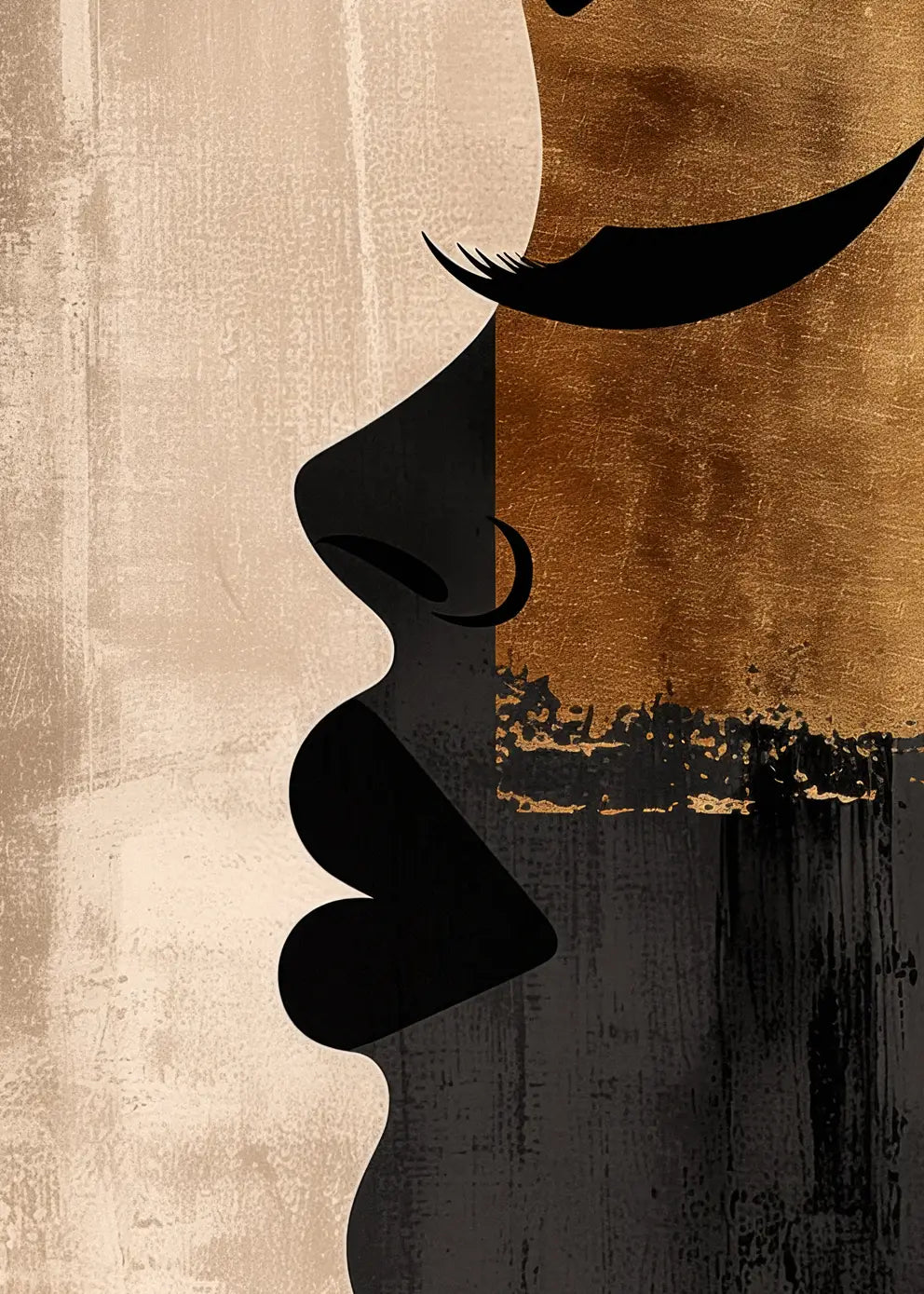 Ljuddämpande tavla - Golden Silhouette
