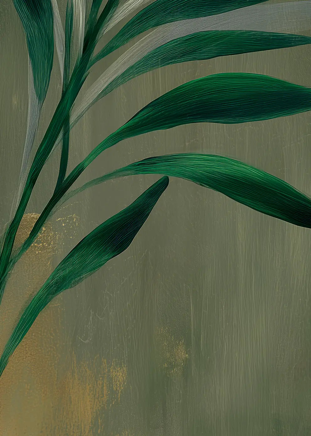 Ljuddämpande tavla - Emerald Foliage