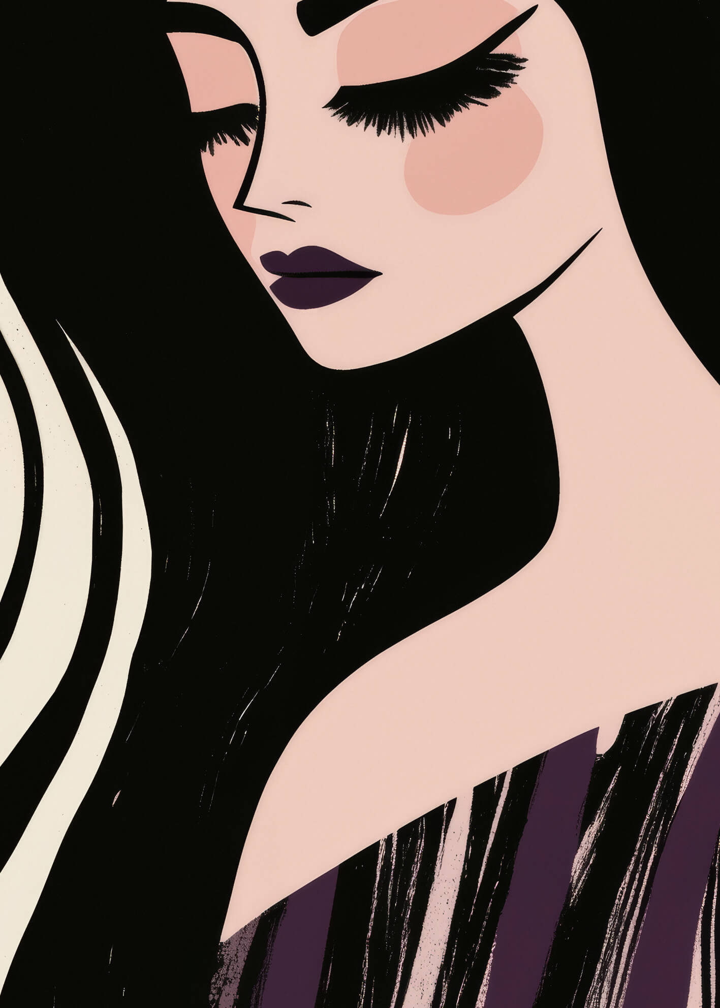 Canvastavla - Violet Reverie (50x70)